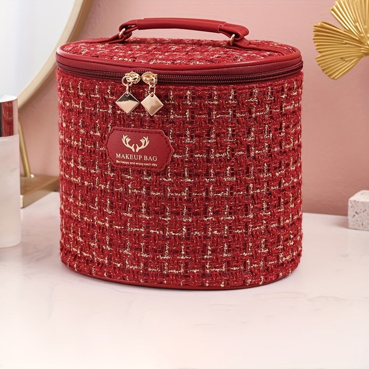 Only-Bags.Store Chic Large Capacity Makeup Organizer - Portable Cosmetic Storage Case, Waterproof &