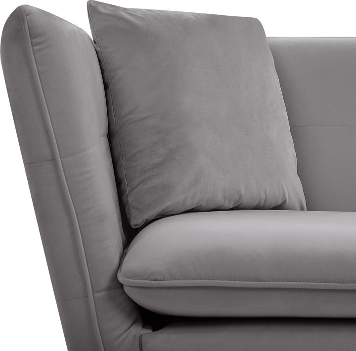 Produktbild Beliani 3-Sitzer Sofa Samtstoff grau FREDERICA (3-Sitzer)