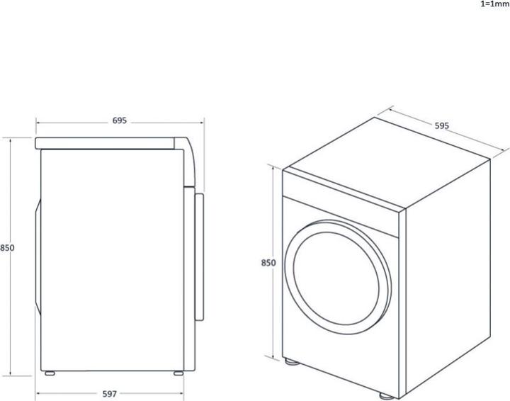 Image du produit Haier HD90-A3QCIGU188 (9 kg, Droite)