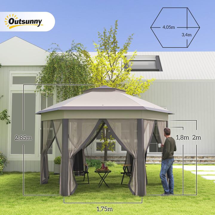Actual product image Outsunny Folding pavilion with carrier bag (405 cm, 405 cm)
