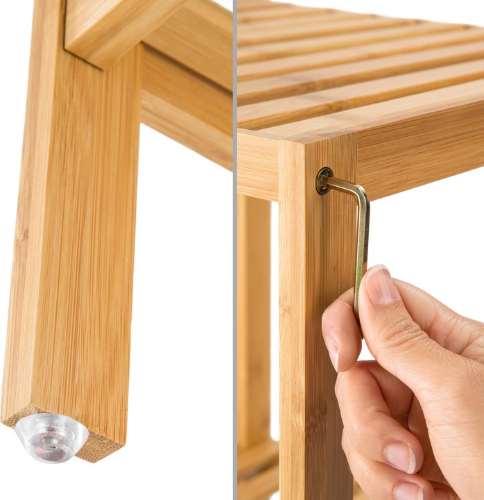 Actual product image tectake Bambus (33 x 33 x 141 cm)