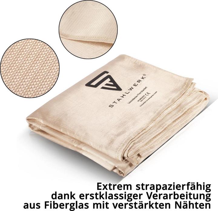 Produktbild Stahlwerk Löschdecke 200 x 200 cm Fiberglas DIN EN 1869:2019