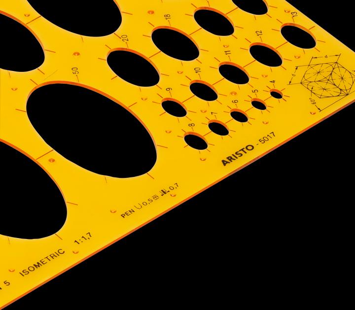 Actual product image Aristo Ellipse template (295 mm)
