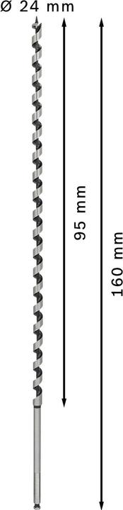 Actual product image Bosch Professional Zubehör PRO Wood Wood auger bit, 12 x 470 x 600 mm (7.9 mm)