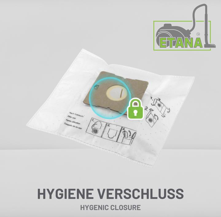 Produktbild Etana I 10 Staubsaugerbeutel passend für Grundig VCC 3850 A I Staubbeutel inkl. 1 Filter (10x)