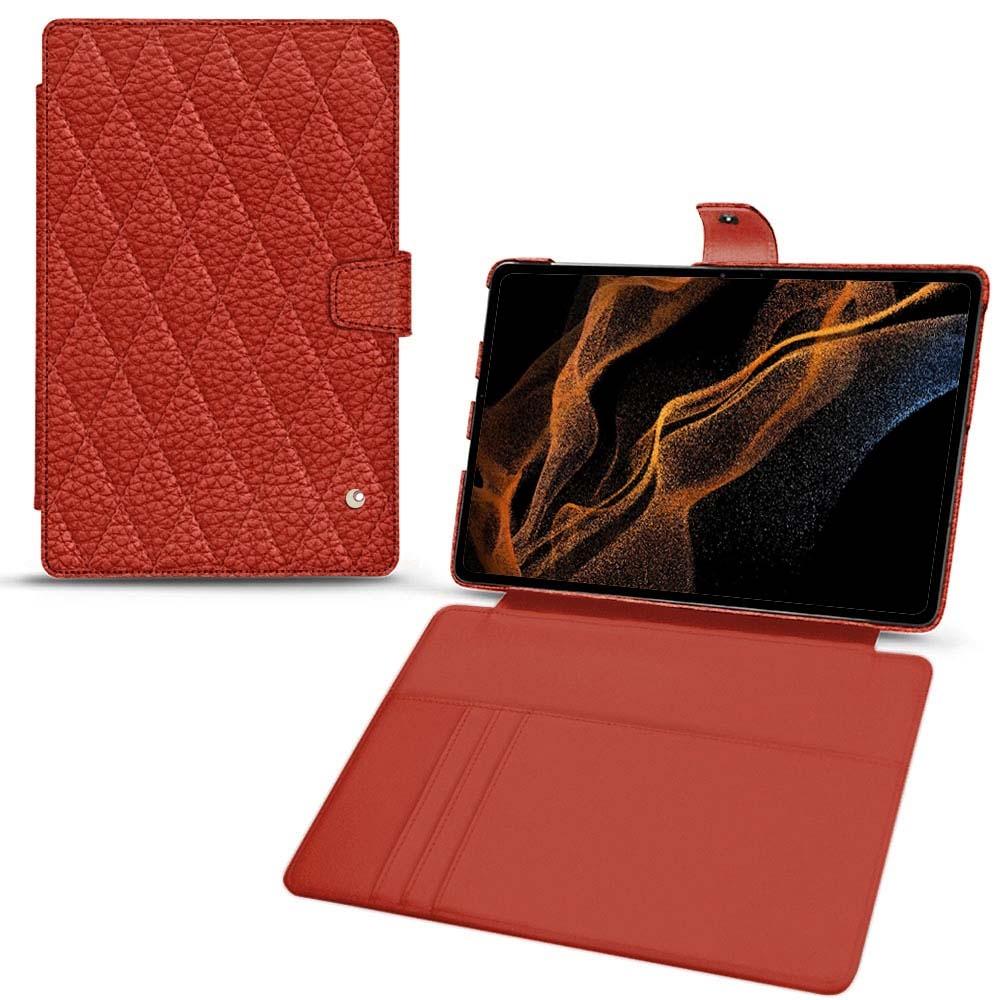 Noreve Lederschutzhülle Wallet (Galaxy Tab S8+), Tablet Hülle, Orange