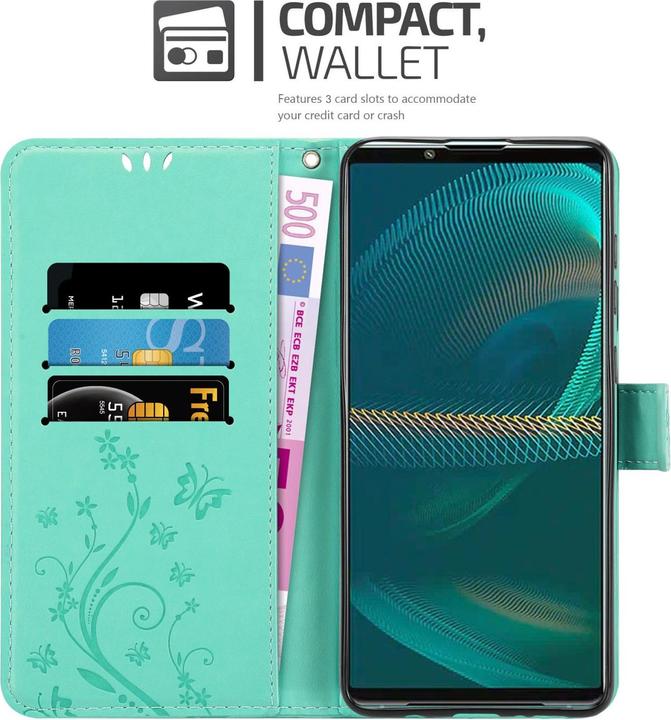 Actual product image Cadorabo Flower Book cover (Sony Xperia 5 III)