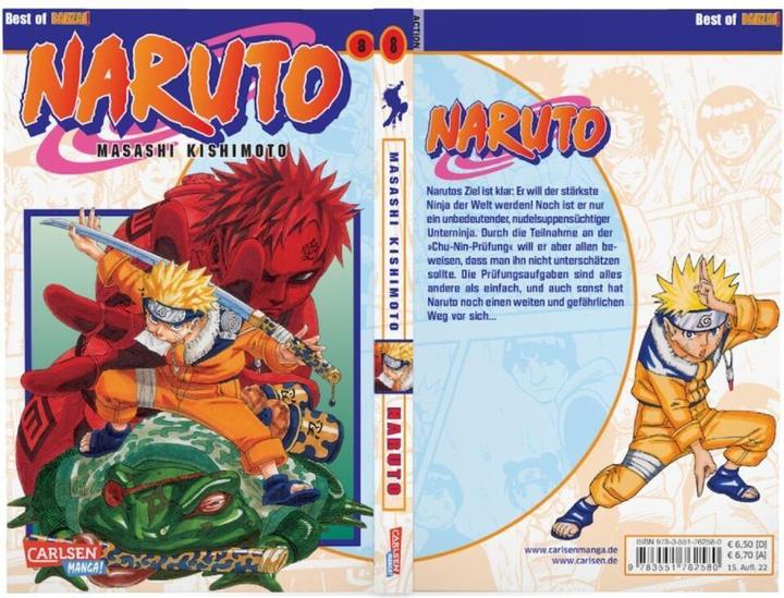 Actual product image Naruto, Band 8 (German, Masashi Kishimoto, 2005)