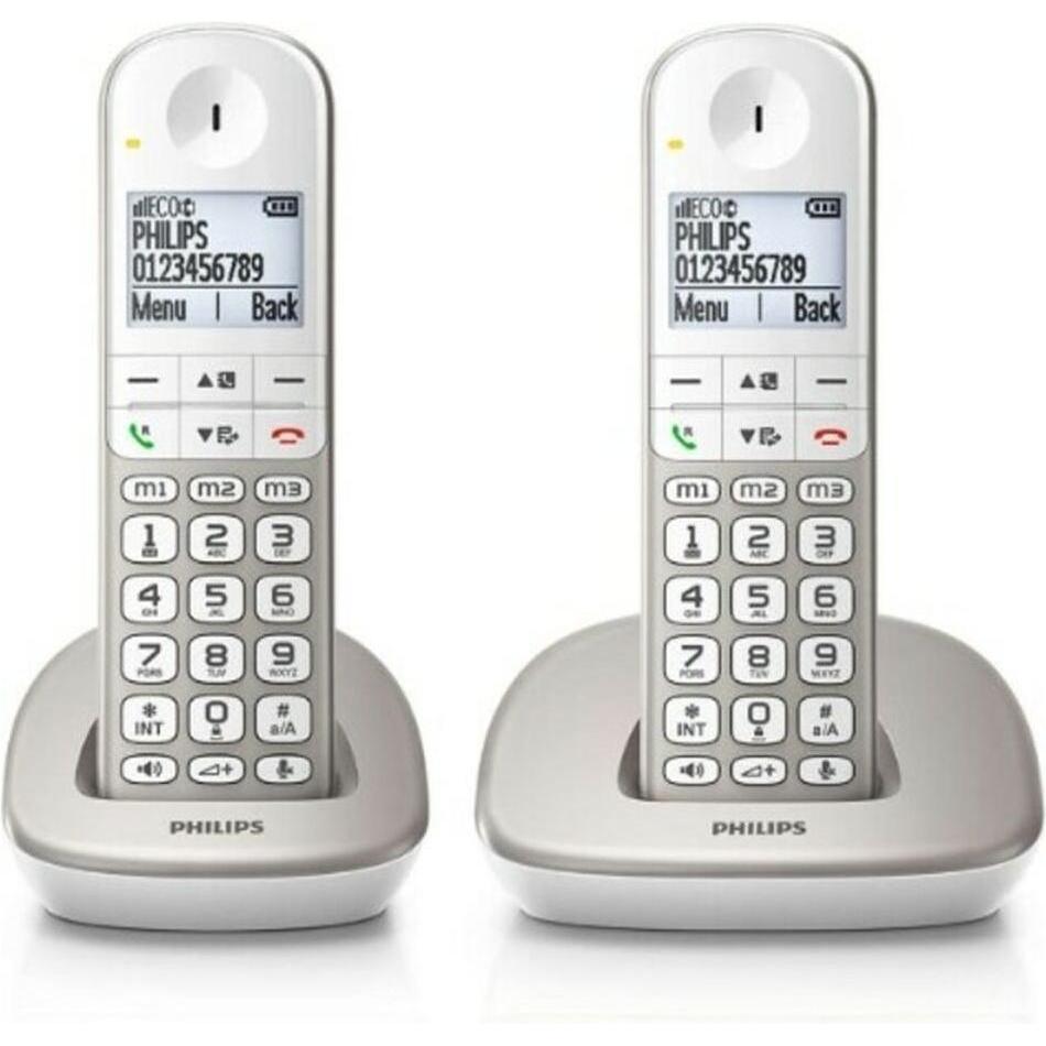 Philips XL4902S - Draadloze Senioren DECT Telefoon - 2 Handsets - Wit, Telefon, Weiss