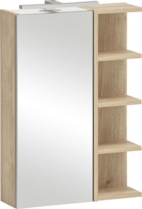 Produktbild Möbelpartner Spiegelschrank Mads 159670 weiss, weiss-eiche 50,3 x 16,0 x 74,4 cm