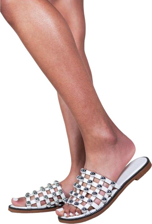 Actual product image Where's That From Womens/Ladies Kellie Caged PU Wide Sliders (37)