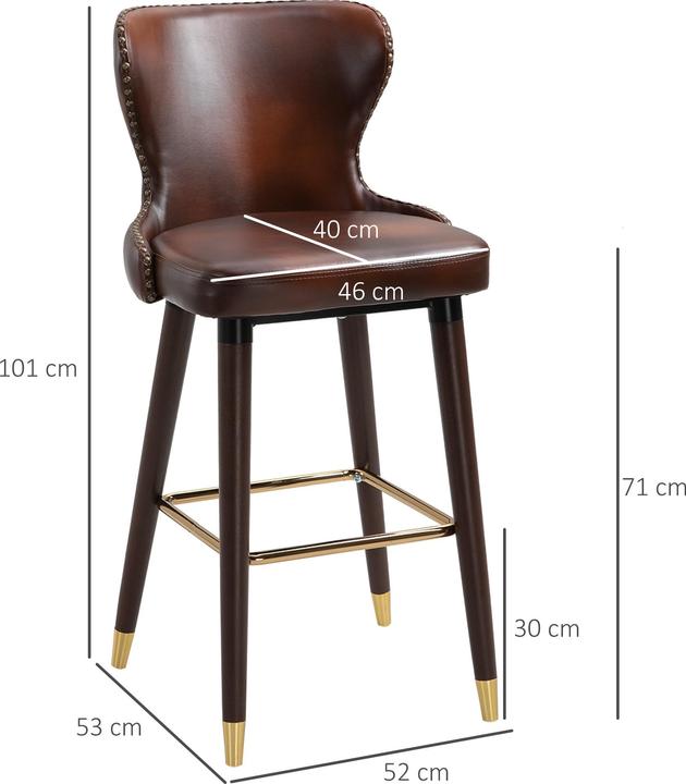 Actual product image Homcom Bar stool set of 2