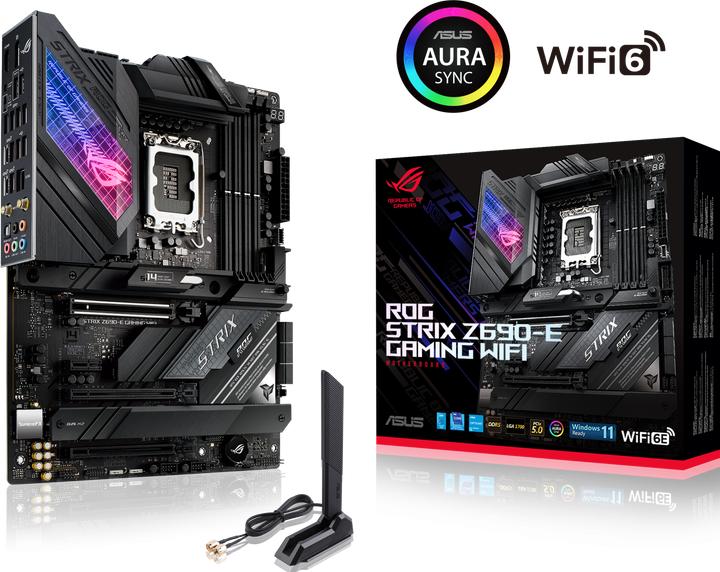 Actual product image ASUS ROG Strix Z690-E Gaming Wifi (LGA 1700, Intel Z690 (DDR5), ATX)