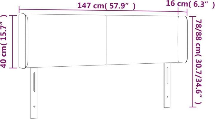 Produktbild vidaXL Kopfteil (147 x 16 x 88 cm)