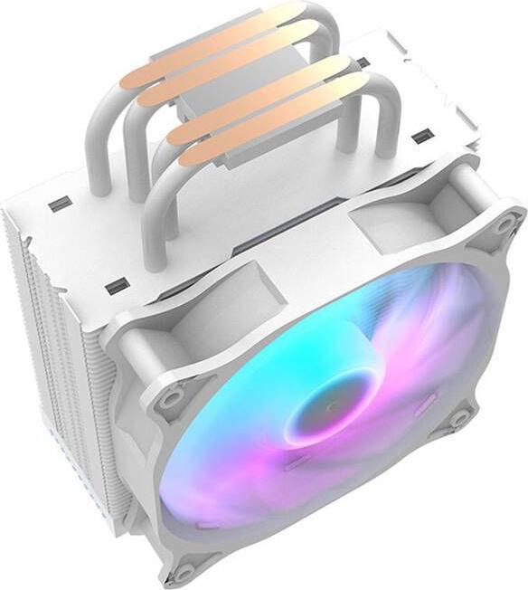 Actual product image Darkflash Tech Darkair CPU active cooling LED (heatsink + fan 120x120) white (157 mm)