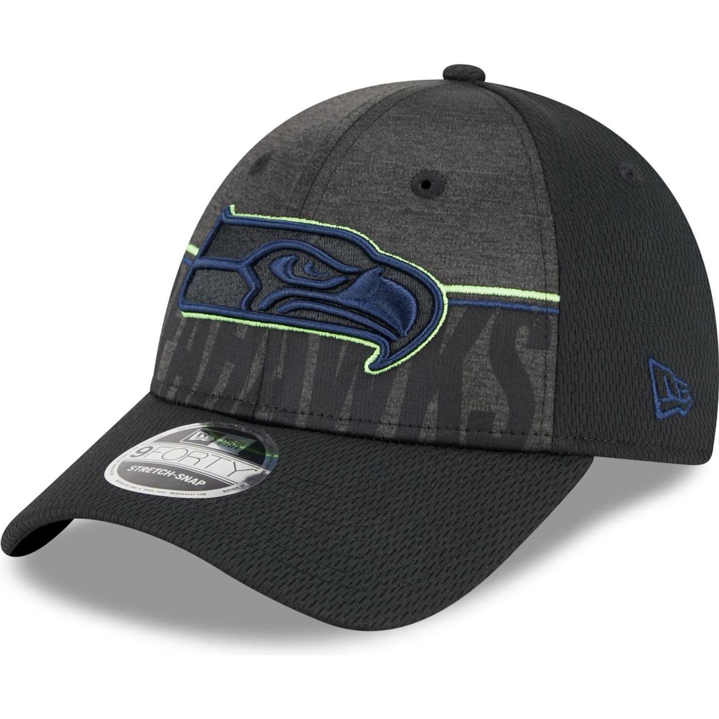 New Era, Herren, Cap, 9Forty Stretch Training 2023 Seattle Seahawks, Schwarz