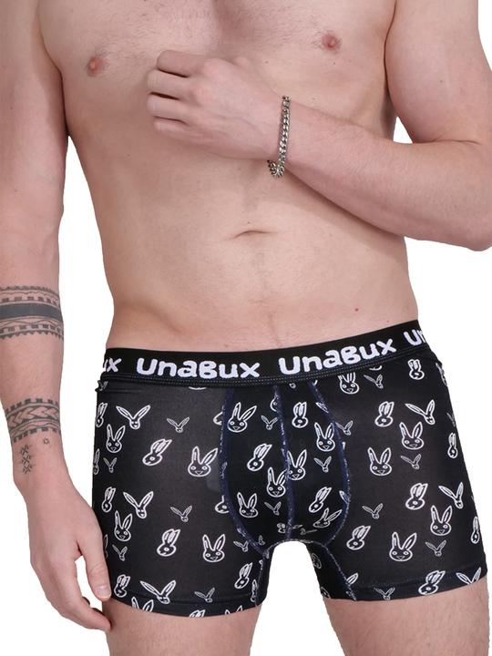 Produktbild Unabux Boxer BLACK WHITE RABBIT (XL, 2er Pack)
