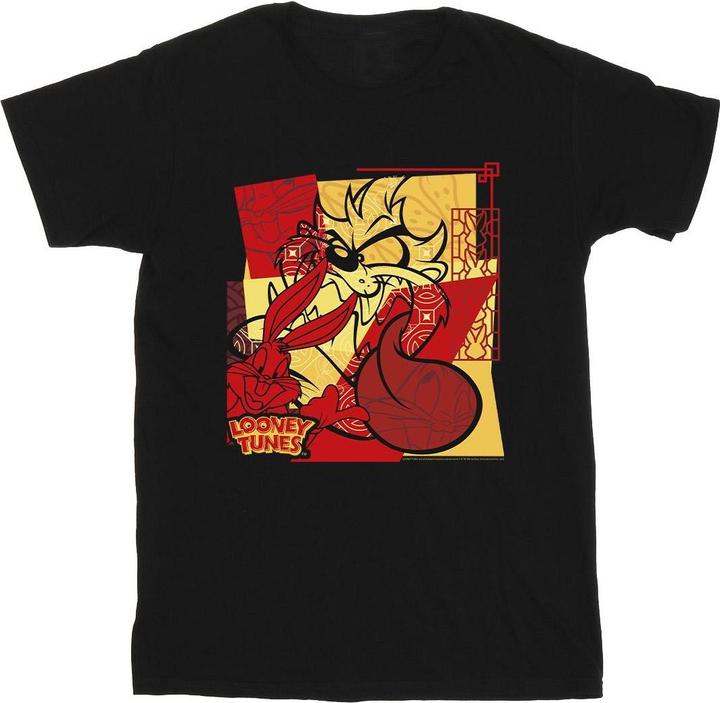 Immagine prodotto Looney Tunes Taz Bugs Rabbit New Year Maglietta Uomo (3XL)