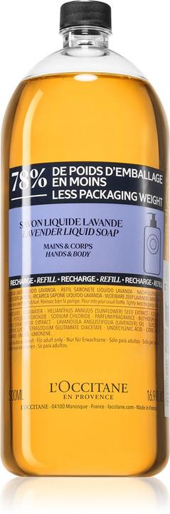 Produktbild L'Occitane Shea Butter Lavender Liquid Soap Hands And Body 500ml (Flüssigseife, Handseife Nachfüllpackung, 500 ml)