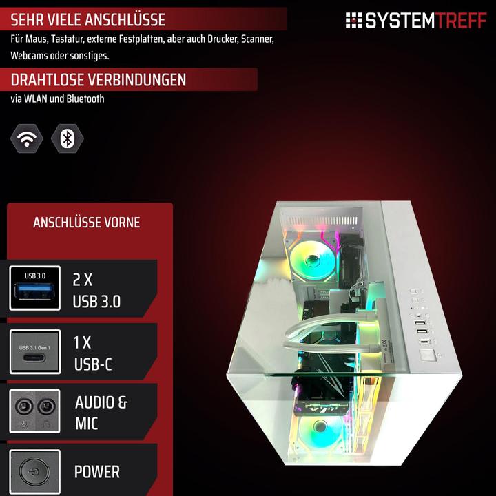 Produktbild SYSTEMTREFF Gaming PC G255850 (2000 GB, 32 GB, AMD Ryzen 9 9900X, Radeon RX 9070 XT)