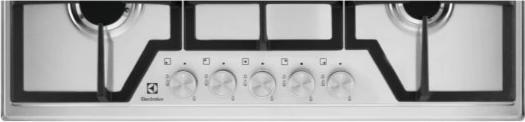 Produktbild Electrolux KGS7536SX - Eingebautes Gaskochfeld - 5 Brenner - L 75 x T52 cm - Edelstahl - Gusseisengi