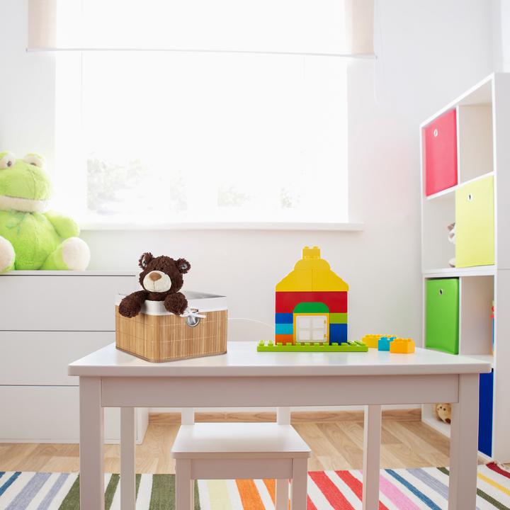 Actual product image Relaxdays Bamboo Storage Basket (1 x, 31 x 31 x 20 cm)