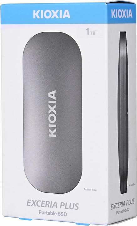 Actual product image Kioxia EXCERIA PLUS Portable SSD 1TB USB 3.2 Gen2 Type C (1000 GB)