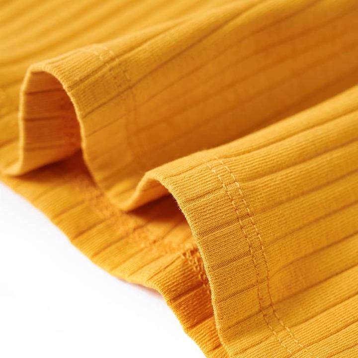 Produktbild vidaXL Kinder-Langarmshirt Ocker 92,Material: 95 % Baumwolle. 5