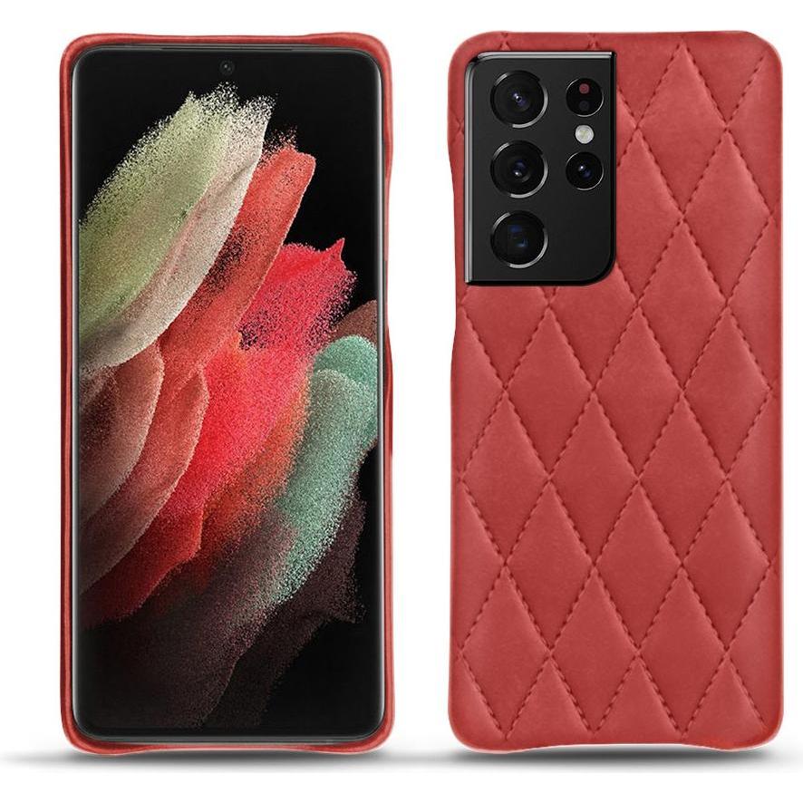 Thumbnail - Noreve Lederschutzhülle (Samsung Galaxy S21 Ultra), Smartphone Hülle, Rot