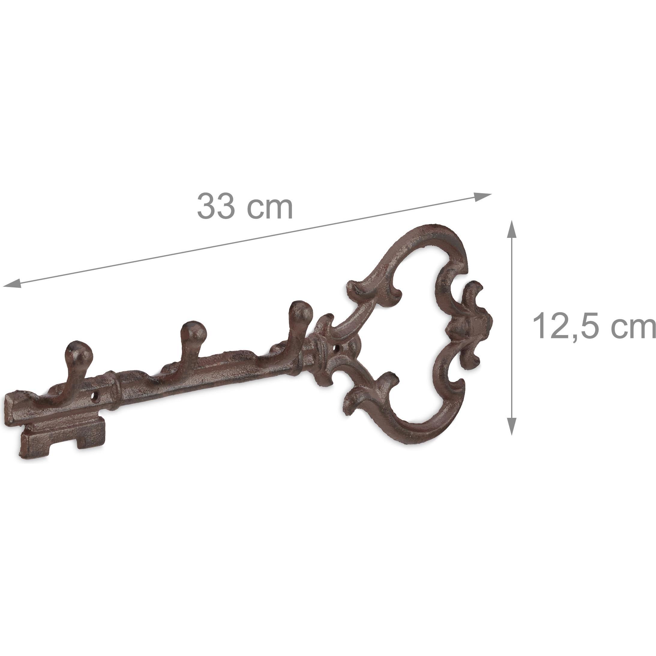 Thumbnail - Relaxdays, Schlüsselbrett, Hakenleiste (33 x 4.5 x 12.5 cm)
