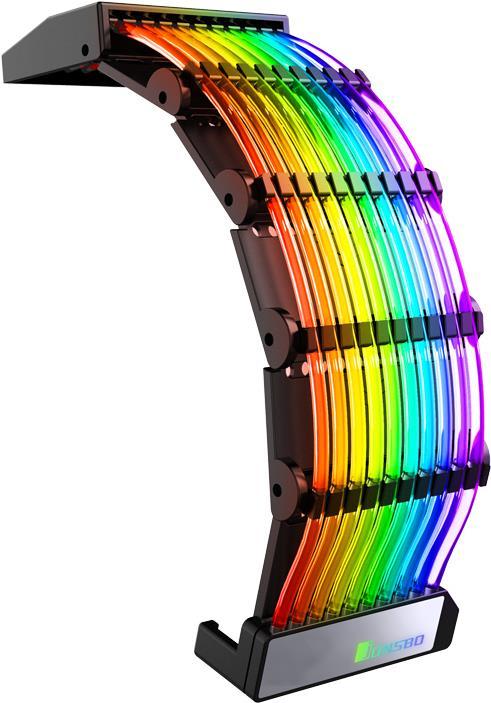 Actual product image Jonsbo DY-1 ARGB lighting for mainboard power cable (RGB)