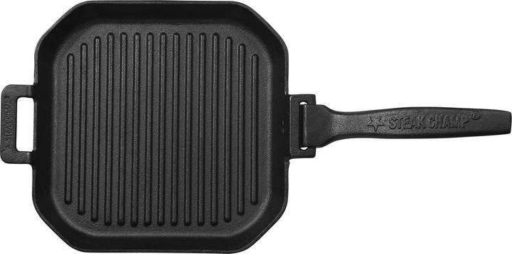 Steakchamp Grillpfanne (Grillpfanne, Gusseisen, 26 x 3.50 cm)