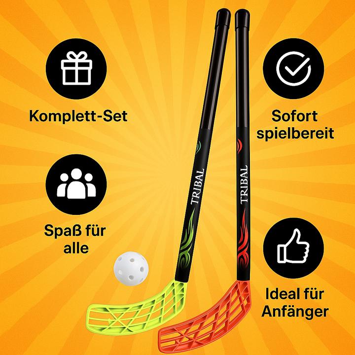 Produktbild Eurostick Tribal junior set 70/84cm - 2 Stöcke + 1 Ball (70 cm, Rechts, Links)
