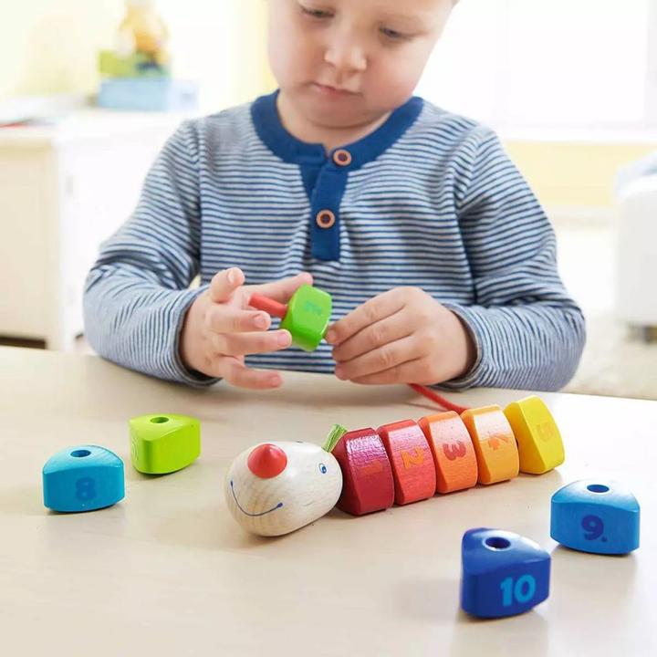 Actual product image Haba Threading game number-dragon