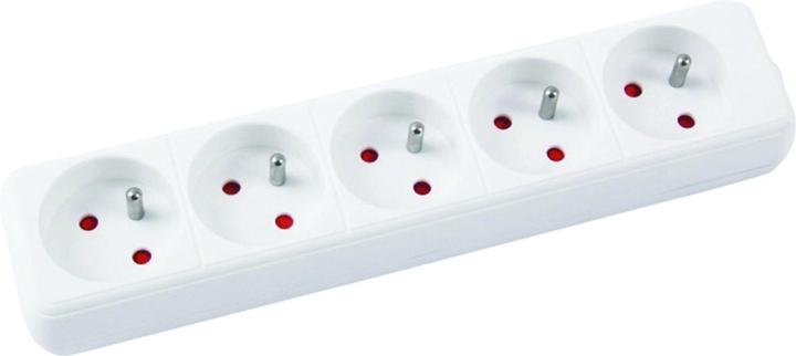 Actual product image Office Products Extension cable, 5 sockets, 1.5 m, with earthing, white (5x, 1.50 m)
