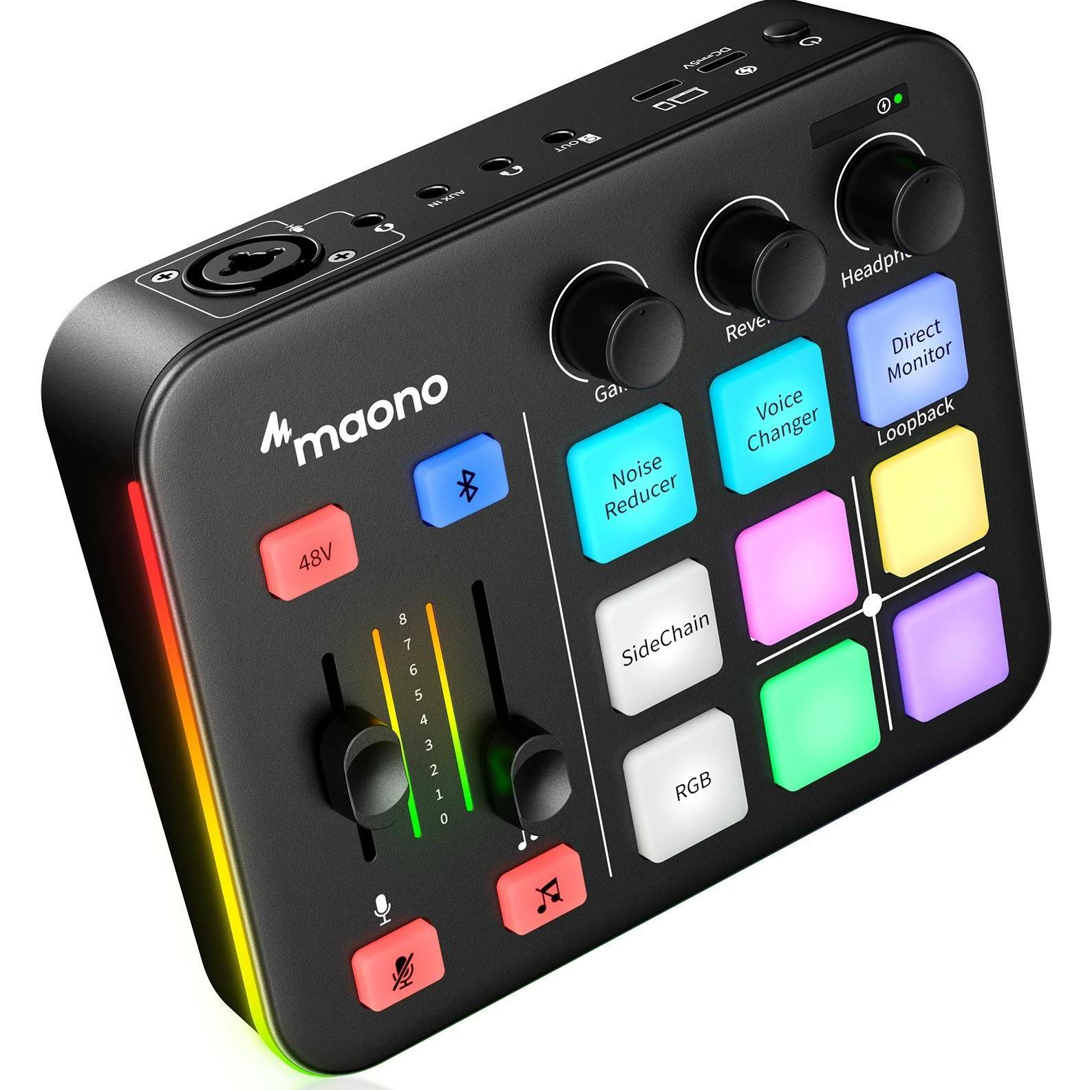 Maono G1 NEO Gaming Audio Mixer (USB), Scheda audio, Nero