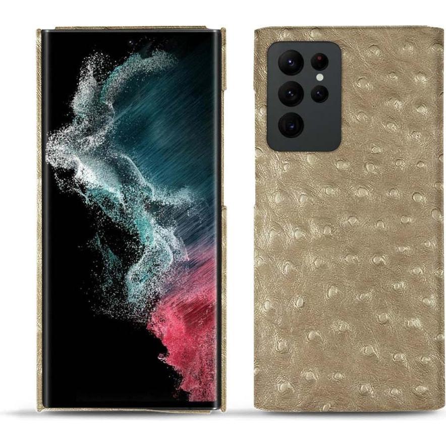Noreve Lederschutzhülle (Samsung Galaxy S22 Ultra), Smartphone Hülle, Beige