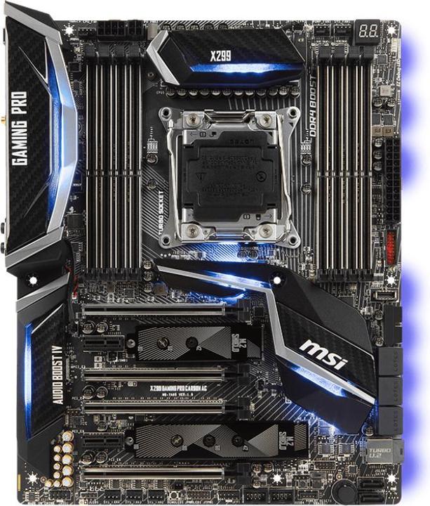 Produktbild MSI X299 Gaming Pro Carbon Ac (LGA 2066, Intel X299, ATX)