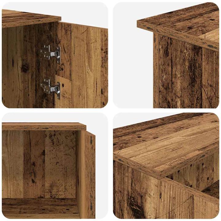 Image du produit vidaXL Comptoir d'accueil imitation vieux bois 135x50x103,5 cm Matériau dérivé du bois