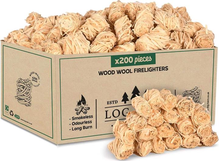 Image du produit Log-Barn Laine d'allumage naturelle - Allume-barbecue en laine de bois