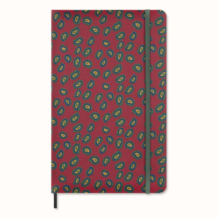 Actual product image Moleskine Silk notebook large/A5, lined, hard cover, Bordeaux (130 x 210 mm, Lined, Hardcover)