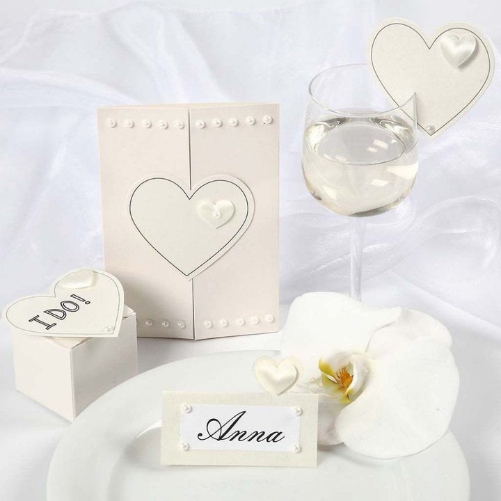 Immagine prodotto Creativ Company Cuore segnaposto 8 x 8,5 cm, 20 pezzi, bianco naturale (20 pz.)