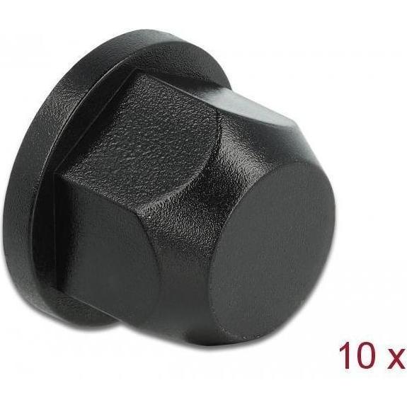 Delock Schutzkappe Schwarz (Packung mit 10), PC Gehäuse Zubehör