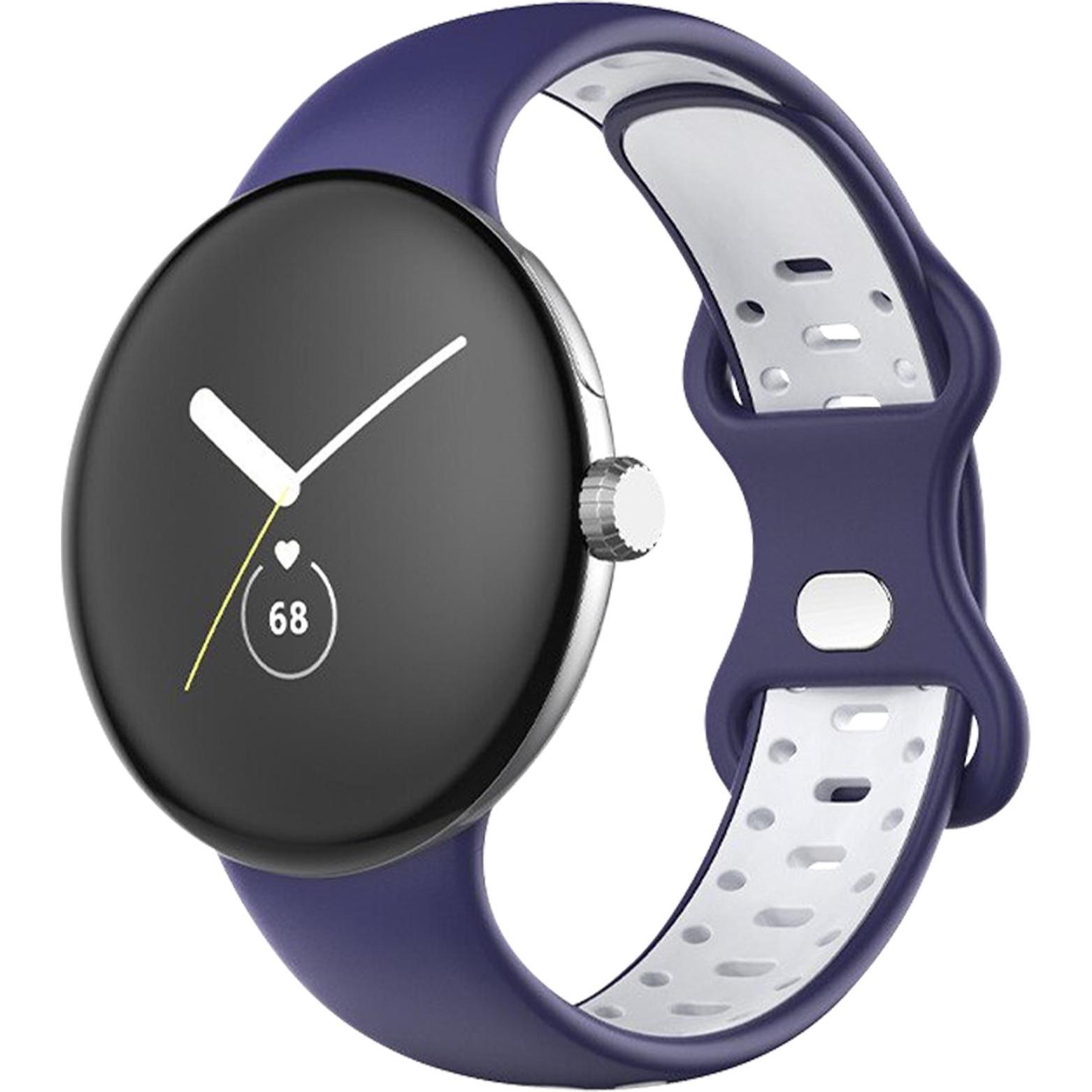 Avizar Ersatzarmband (Weiches, haltbames Silikon, Google Pixel), Uhrenarmband, Blau