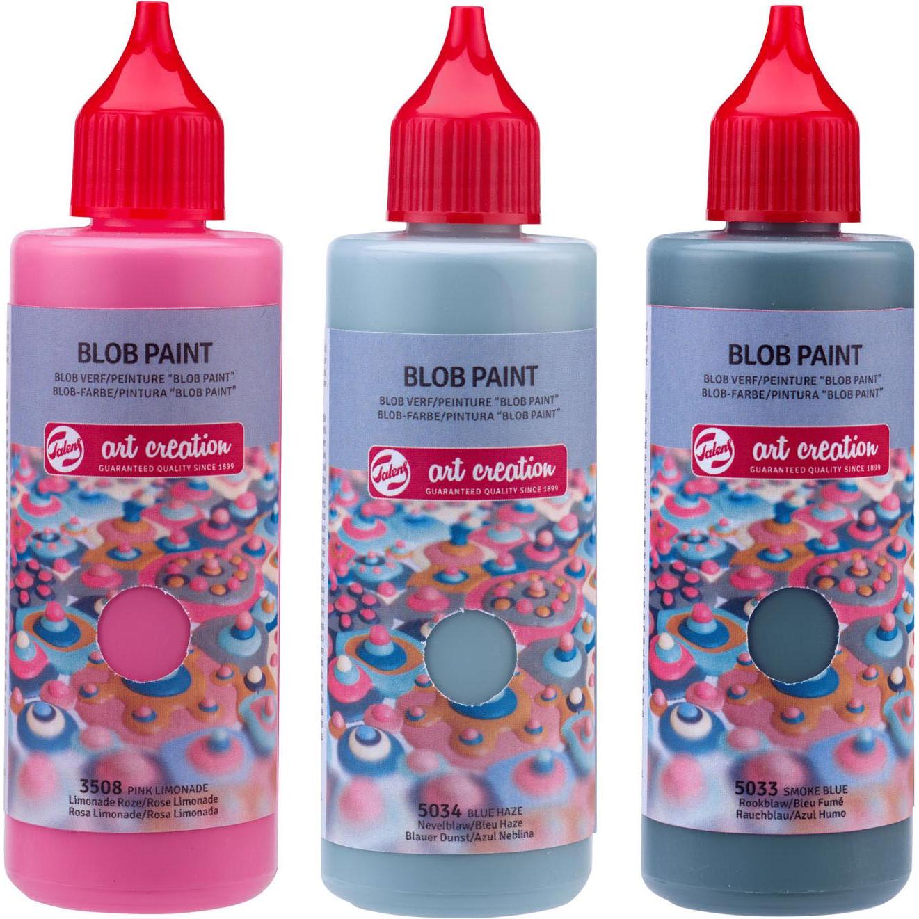 Talens, Künstlerfarbe + Bastelfarbe, Blob Paint Pink, 3 Stk. (Pink)