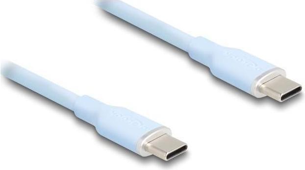 Image du produit Delock 81236 - Câble USB 2.0 USB Type-C mâle vers PD 3.0 mâle 60 W 4 m bleu silicone (4 m, USB 2.0, 60 W)