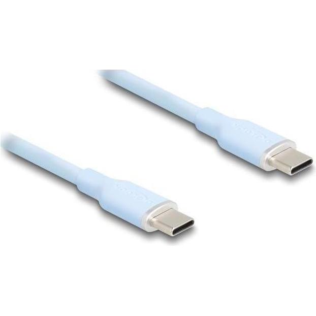Thumbnail - Delock 81236 - USB 2.0 Kabel USB Type-C Stecker zu Stecker PD 3.0 60 W 4 m blau Silikon (4 m, USB 2.0), USB Kabel