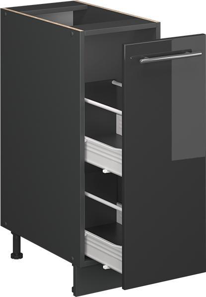 Produktbild Vicco Apothekerschrank Fame-Line, Anthrazit Hochglanz/Anthrazit, 30 cm ohne Arbeitsplatte