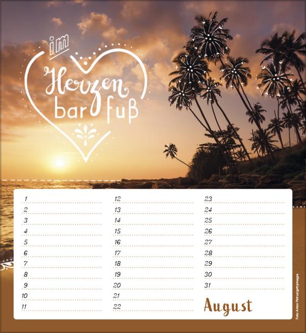 Produktbild Geburtstagskalender Im herzen barfuss