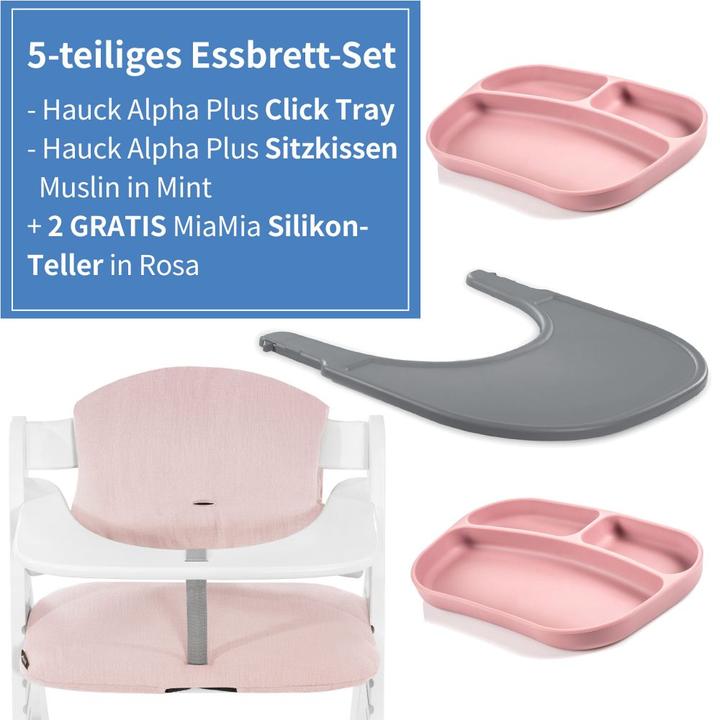 Produktbild Hauck Hochstuhl-Zubehör 5-tlg. Essbrett-Set für Alpha Plus - Click Tray +